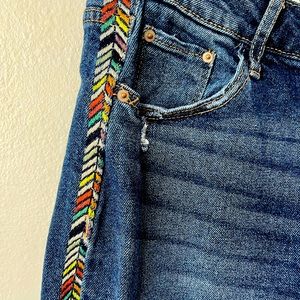 Knox Rose Embroidered Blue Jeans